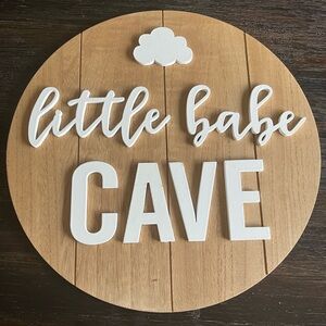 Little Babe Cave nursery sign